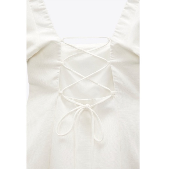 Zara square neck puff sleeve dress - Picture 4 of 4